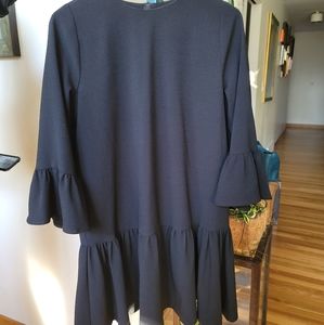 Ganni crepe black dress